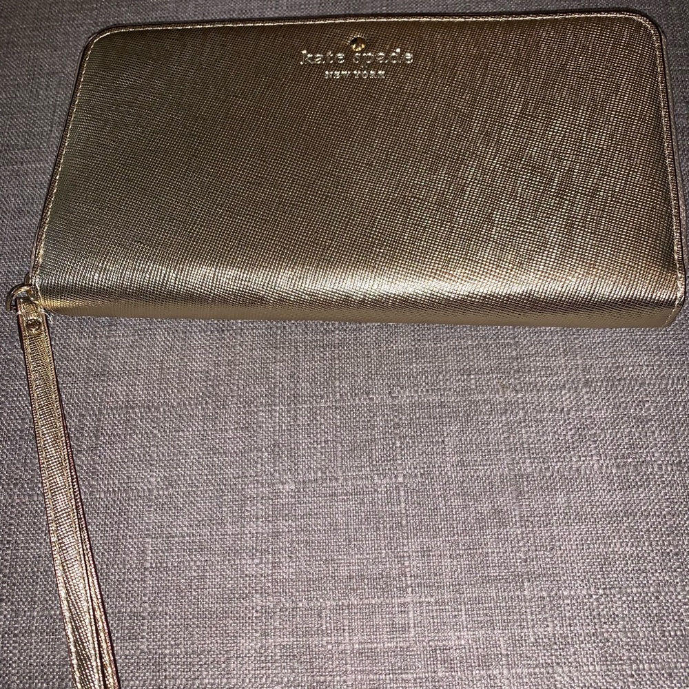Gold Kate Spade Wallet - Picture 2 of 8